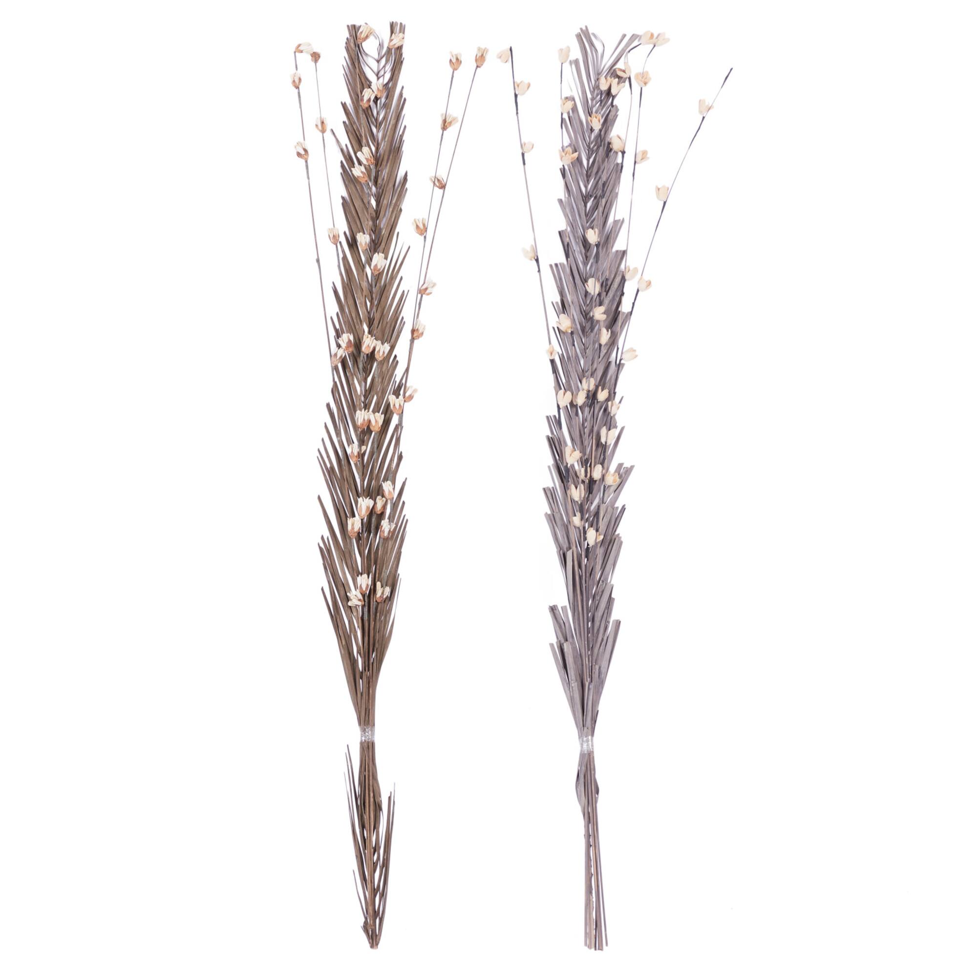 Set of 2" Brown Wood Natural Foliage, 7" x 58"
